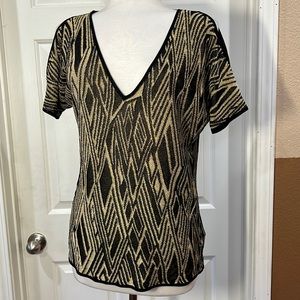Ralph Lauren Black & Gold Blouse